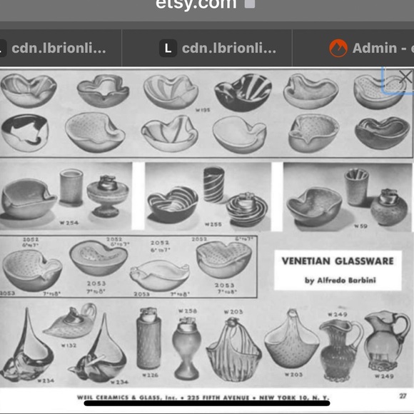 1950’s MCM Alfredo Barbini Handmade Glass Bowl - Picture 5 of 5